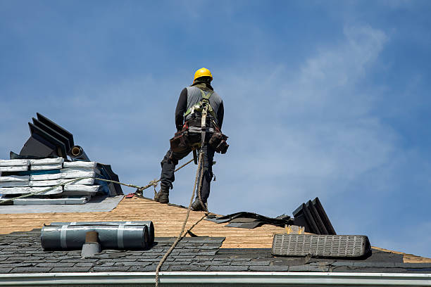 Professional Roofing technician working in Clark Mills, NY